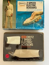 Scovill Dritz 2 Speed ELECTRIC SCISSORS with Contour Cap Worklight Manual Box