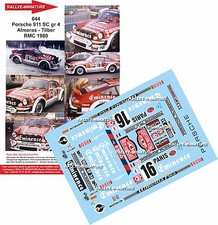 DECALS 1/24 REF 0644 PORSCHE 911 ALMERAS RALLYE MONTE CARLO 1980 RALLY WRC