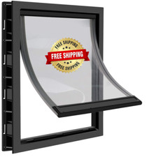 Puerta para perros con solapa magn tica transparente suave en color negro US NEW