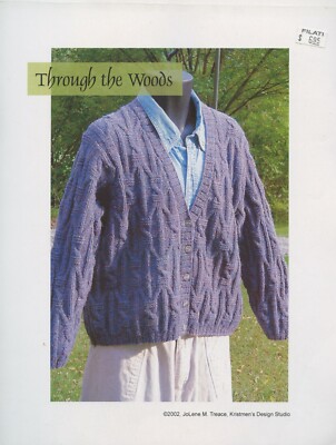 Kristmen's Design Studio Knitting Pattern - Through the Woods Men's Cardigan