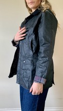 Barbour Bedale Plain Wax Jacket, Black, 14 Rrp £209 John Lewis