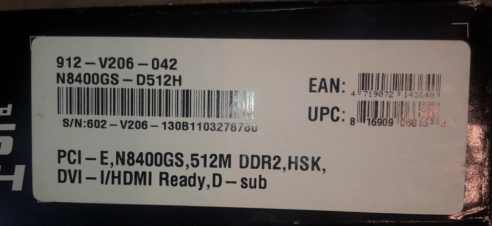 MSI Nvidia GeForce 8400GS 512MB PCI-E Hi Profile DVI Video Card N8400GS-D512H - Image 4 of 4