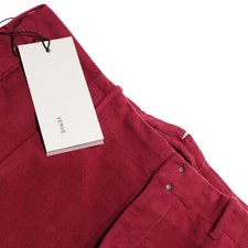 Incotex NWT Chinos / Casual Pants Size 52 US 36 Slim in Solid Red Cotton Blend