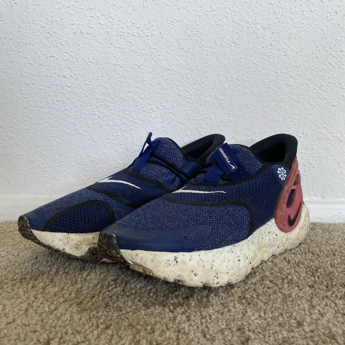 Nike Glide FlyEase Running Shoes Men Size 8 Blue Slip On Comfort Low Sneakers Nike Glide FlyEase Running Shoes Men Size 13 Blue Mesh  main image 3