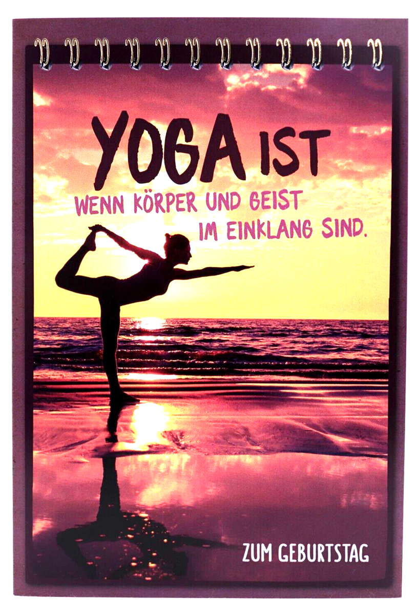 Yoga-Grußkarte Mit Umschlag – A6, Handgemaltes Design, Für Geburtstage & Grüße