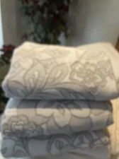 Set Of 3 The Company Store  Euro Matelasse Sham 29” X 29” Gray/ White