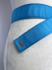 Polo Ralph Lauren Vintage Grosgrain Silk Metal D Ring Belt Polo Made In USA