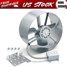 15" Gable Mount Vent Attic Fan with Adjustable Thermostat for Gable, Home, Shed