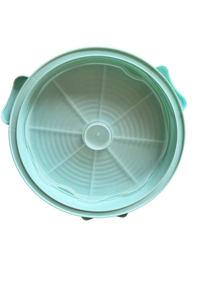 24 Portavasteles Porta Pasteles Portátil 3 Niveles Transportador de Cupcakes Caja Verde Foto 4 de 4