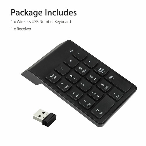 USB Wireless Number Pad Numpad Numeric Keypad Number Keyboard For Laptop Desktop - Picture 9 of 9