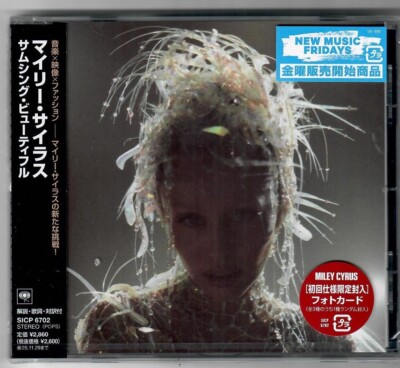 MILEY CYRUS - SOMETHING BEAUTIFUL - JAPAN CD, FIRST PRESS PHOTO CARD ENCLOSED