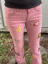 Vintage Diva Flare Pants Letter # Patch Jeans Long Tall Size 1 To 3 EUC 80’s/90s