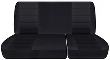 Fits 2001-2003 Ford F150 Truck black Rear seat covers solid top 40/60 bottom