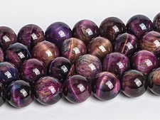 Natural Aurora Purple Tiger Eye Beads Grade A+ 6MM 8MM Round Loose Beads