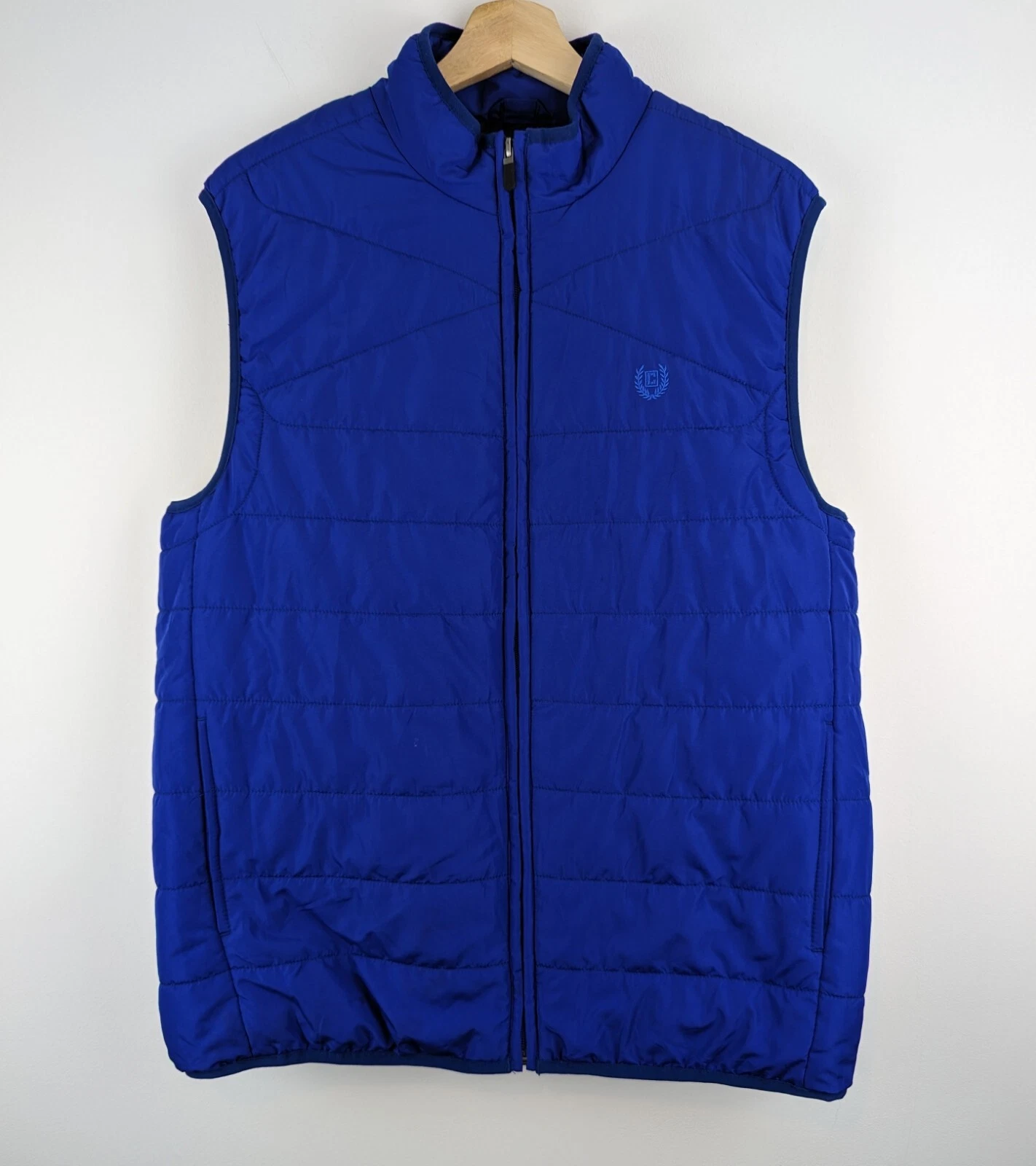 CHAPS Insulated Vest Puffer Gilet Blue Mens Size L