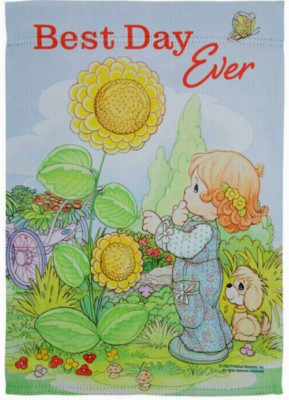 Precious Moments ''Best Day Ever'' Garden Flag 18'' X 12.5'' LOWER PRICE