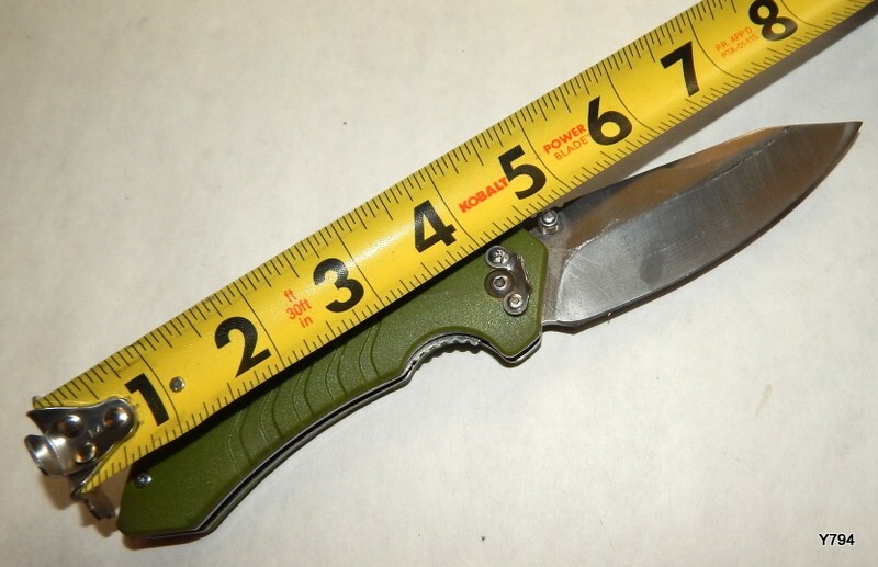 NRA Green Tactical Folding Pocket Survival Knife CM1300914 eBay