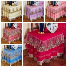 Housse De Table De Chevet En Dentelle Superposée Décor De Chambre Européen