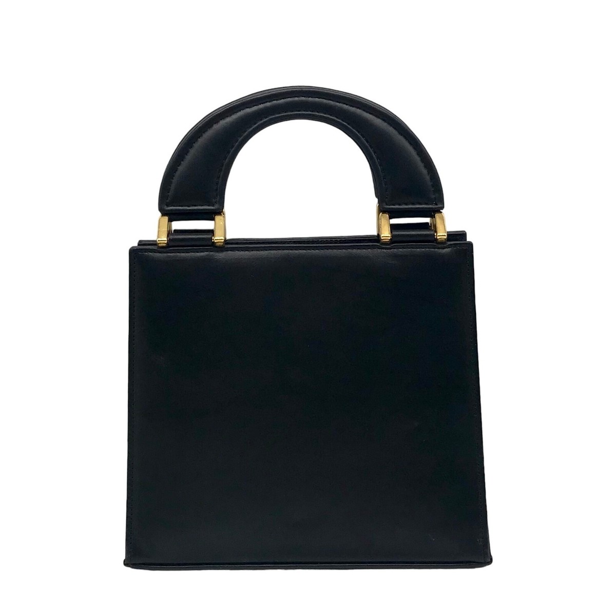 Hardy Amies Black Leather Top Handle Convertible Satchel | eBay