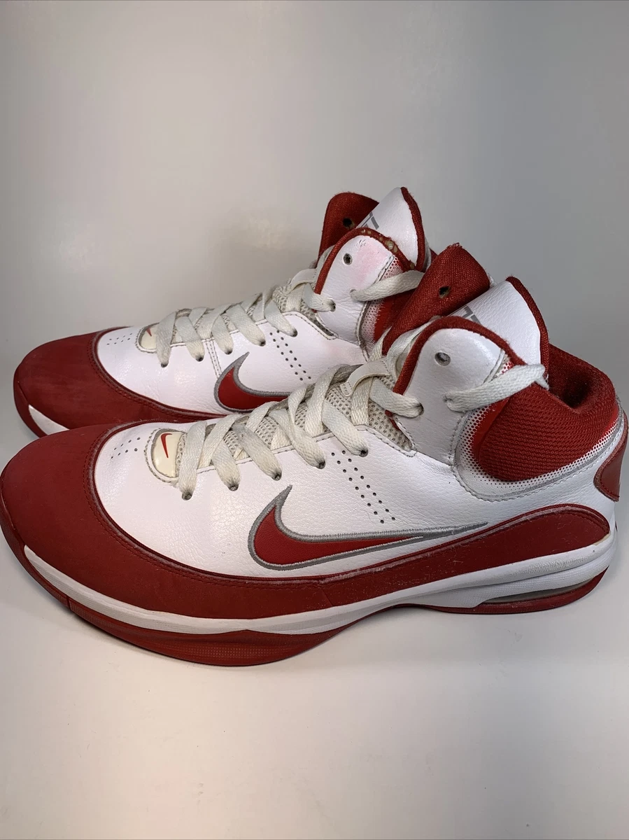 Nike Air Max EliteSz 8 Basketball Shoes 454139 105 Red White HighTop