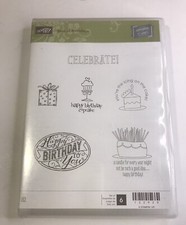 Stampin' Up Best of Birthdays Set of 6 Stamps Happy Birthday Sentiments Wishes