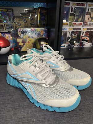 Reebok Women s ZigTech White & Blue Athletic Training Shoes Size 9