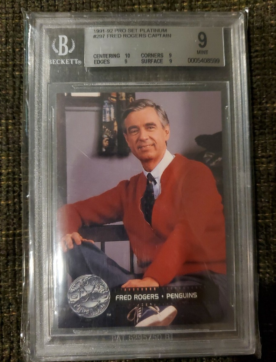 91-92 Pro-Set Platinum Mr. Fred Rogers Rookie Celebrity Captain
