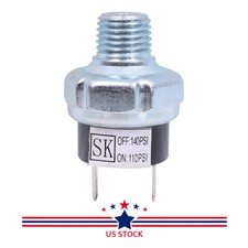 110-140 PSI Air Pressure Switch Tank Mount Thread 1/4" NPT 12V/24V For Air Horn