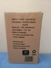 Christmas 150 Mini Net Lights Clear Color 4' x 6'  Home Accents