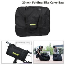 Folding Bike Bicycle Carrier Bag Carry Transport Travel Pouch Case 20 Inch Black