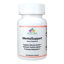 MENTAL CONTROL,120 Capsule Memory Support, Brain Nutrition, Decrease Depression.