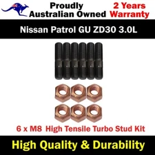High Tensile Turbo Charger Stud Kit For Nissan Patrol GU ZD30 3.0L