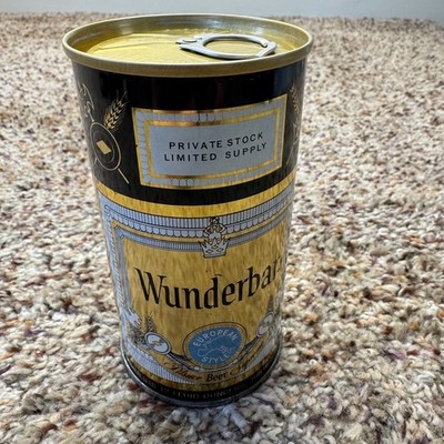 Vintage Wunderbar European Style Pilsner Beer Supreme 12oz Pull Tab Can Gold