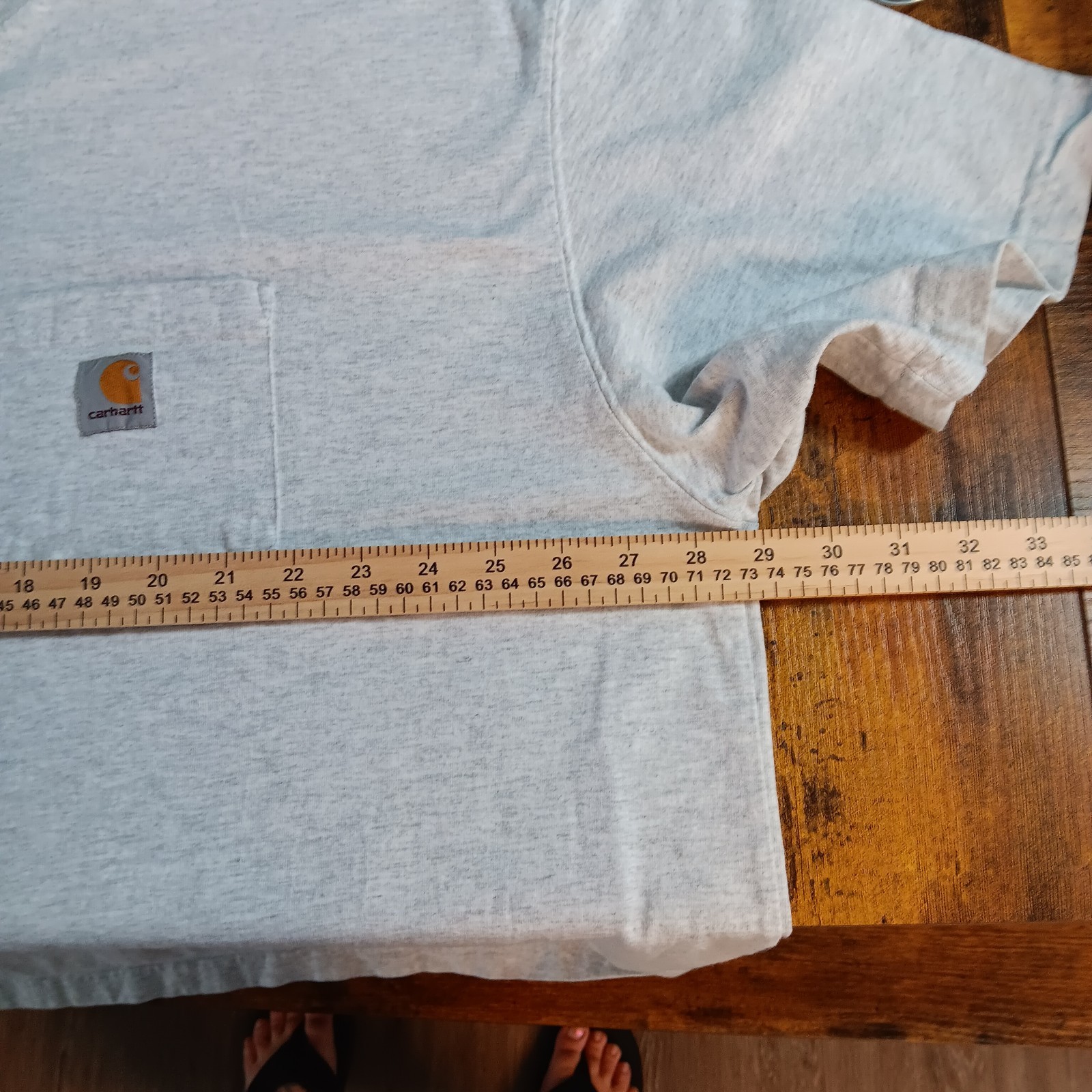 Carhartt 2XL  Loose  Fit  Heavyweight Pocket T-Shirt Gray Workwear Pre-Owned C13 thumbnail 8