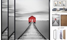 Poster Frame 3 Pack Picture Frame for Horizontal or Vertical 22.375 x 34 Black