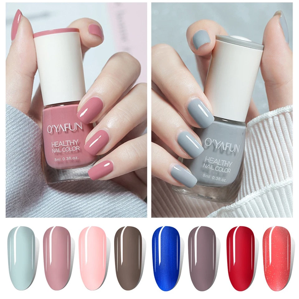 Waterproof Tearable Nail Polish Nail Varnish Gel Quick-drying Solid Color 8ml ∂ - Image 2 of 4