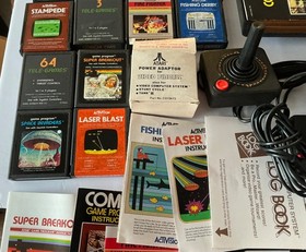 Atari CX-2600 Video Game System Console 2 Paddles Joysticks 12 Games w/ Box