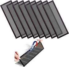 8Pcs Floor Vent Mesh Covers, 4X12" Magnetic Air Vent Screen Register Trap