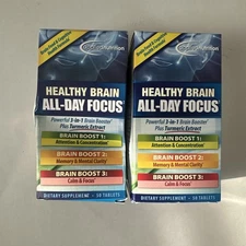 2 Pack - Applied Nutrition Healthy Brain All-Day Focus 50 Tablets/Box Exp 04/26+