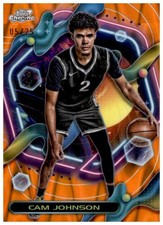 Cam Johnson 2023-24 Topps Chrome Cosmic Orange Galactic Refractor Card RC /25