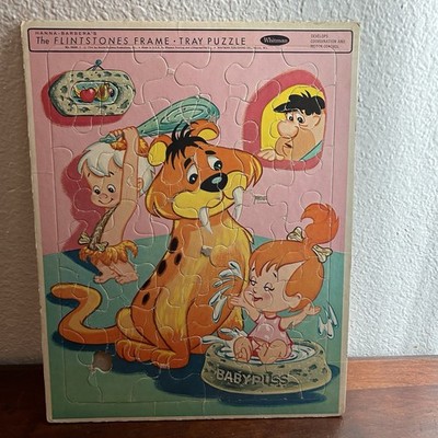 Vintage 1972 Whitman Flintstones Baby Puss Tray Puzzle Hanna Barbera As Is