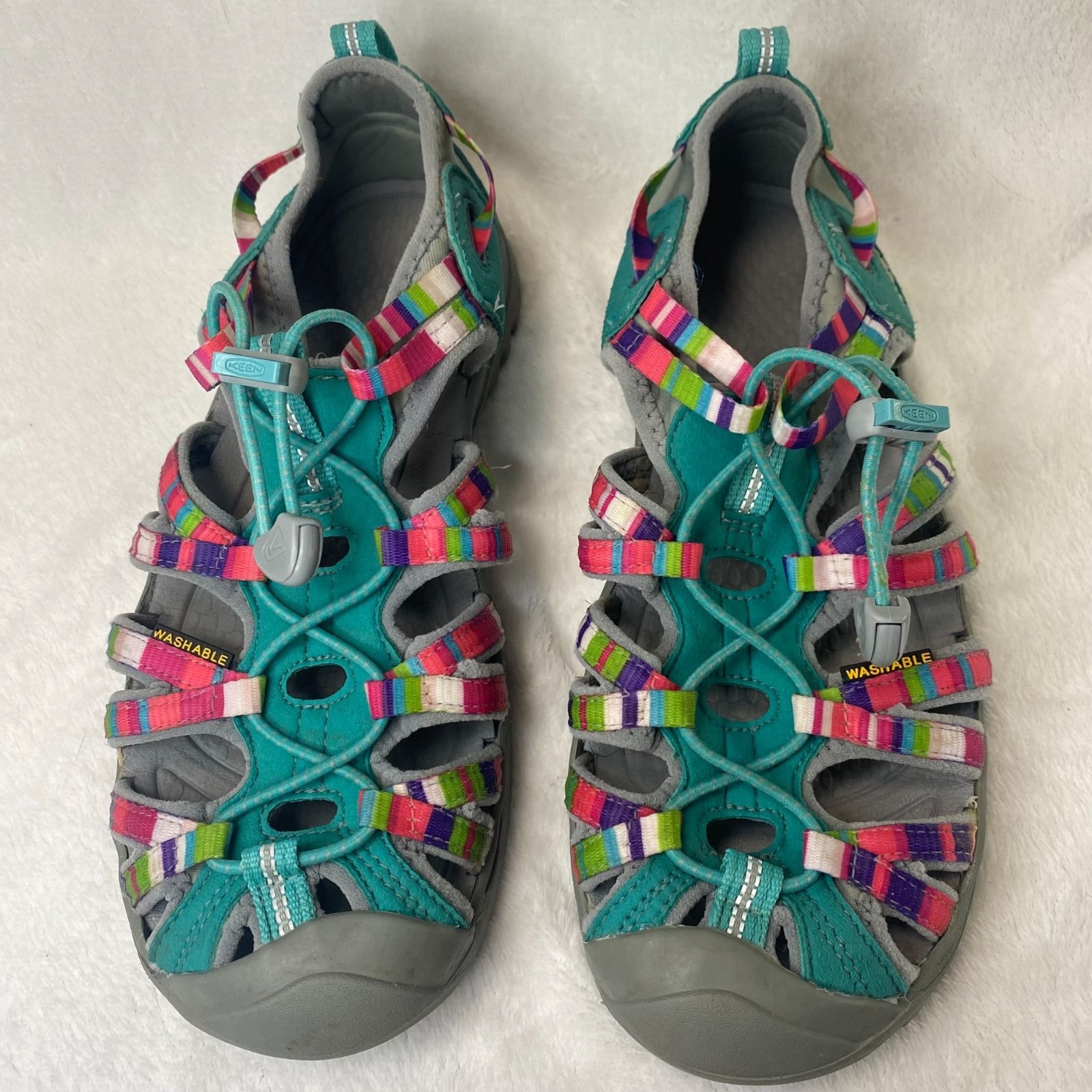 KEEN Sussurro Multicolore Donna Taglia 6 Punta Chiusa Resistente Comodo Facile da On