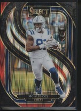 2024 Panini Select #184 Mo Alie-Cox Black & Red Prizm Shock