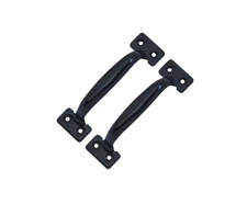 QCAA Door Pull, 6-1/2", Steel, Black Coated, 2 Pack, Made in Taiwan