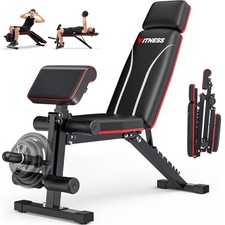 Foldable Workout Bench Press Adjustable Weight Bench for Home Gym