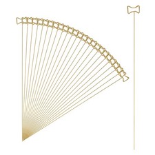 24 Pcs Table Card Holders, 11.8 Bow Metal Craft Wire Clips Picture Clip, Gold