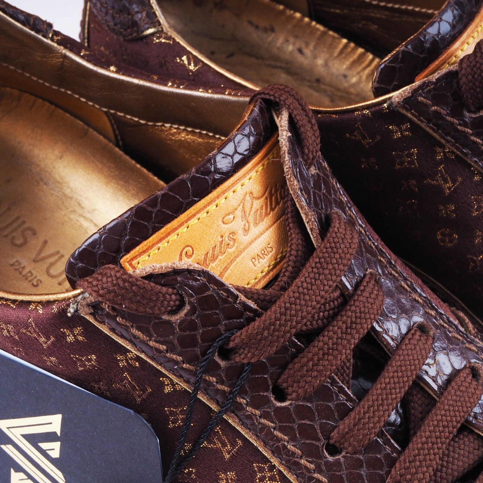 LOUIS VUITTON Python Brown / Gold Luxury Designer… - image 5