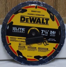 DeWALT DWAW71424 Elite Series Framing 7 1/4" 24 Teeth Saw Blades  (Pack Of 3)