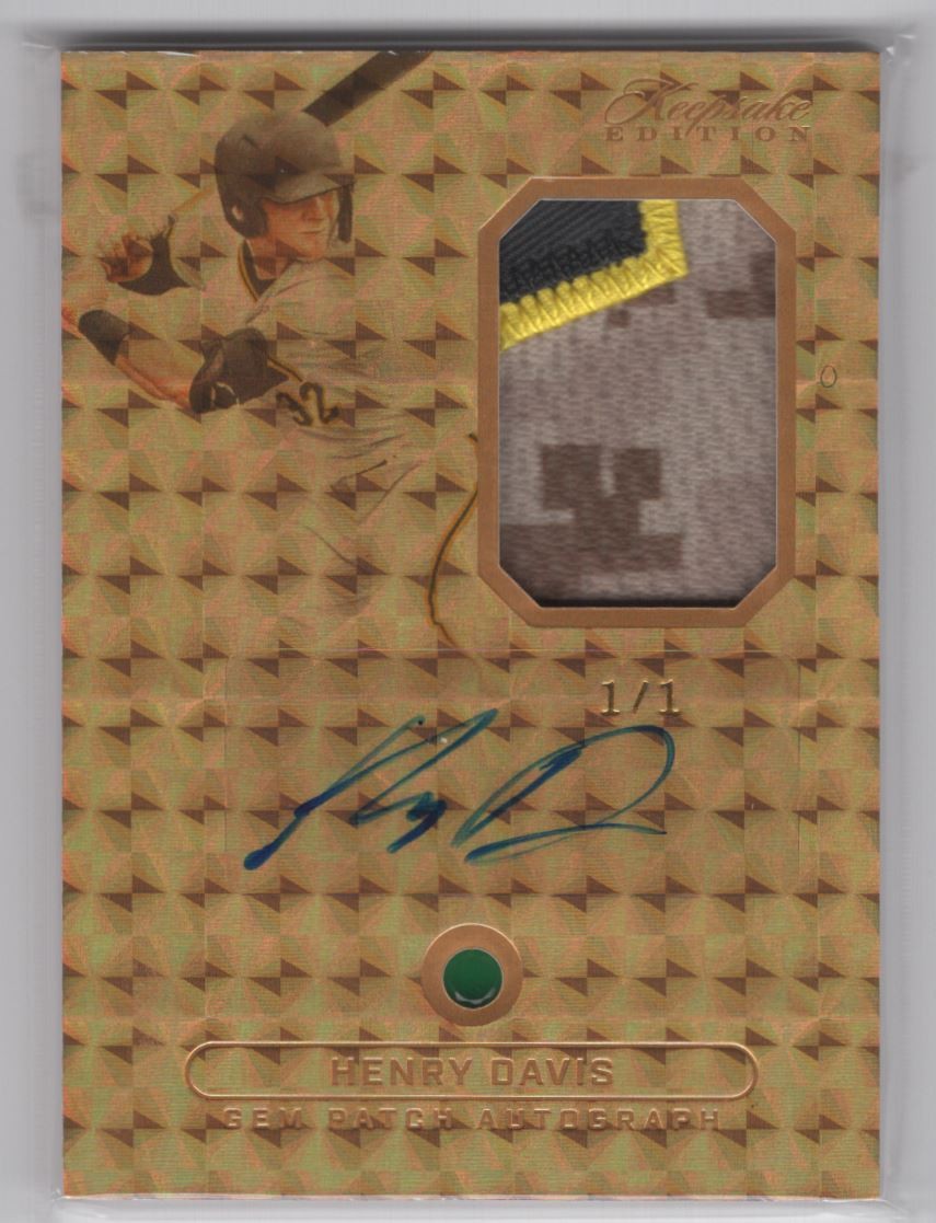 #138 2024 Keepsake Sports Edition Gem Patch Henry Davis Auto Authentic 1/1