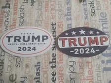 2 Oval Donald Trump 5" Magnet 2024 President USA Election day.Make America Great
